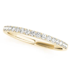 Andy Lab-Created Yellow Gold Prong Three Quarter Eternity Diamond Ring