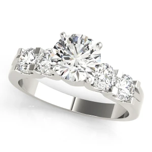 Atlia Lab-Created Diamond 4 Prong Side Stone Engagement Ring