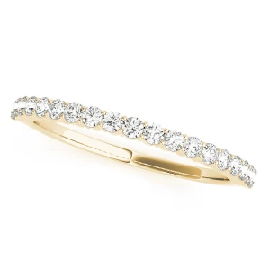 Alayiah Lab-Created Yellow Gold Prong Three Quarter Eternity Diamond Ring
