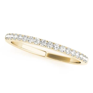Amera Lab-Created Yellow Gold Prong Three Quarter Eternity Diamond Ring