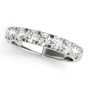 Aubriella Lab-Created White Gold French Pave Set  Diamond Ring