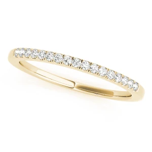 Layanna Lab-Created Yellow Gold Prong Three Quarter Eternity Diamond Ring