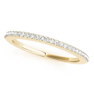 Tasnim Lab-Created Yellow Gold Prong Three Quarter Eternity Diamond Ring
