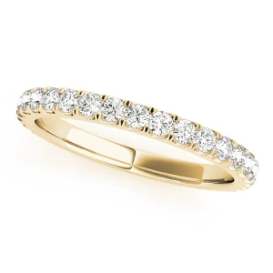 Leigh Lab-Created Yellow Gold Prong Three Quarter Eternity Diamond Ring