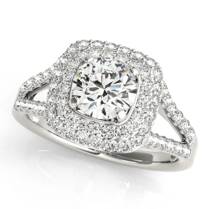 Kayloni Natural Round cut Halo Diamond Ring