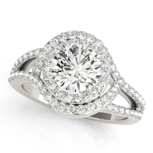 Kamani Natural Round cut Halo Diamond Ring