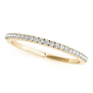 Kaida Lab-Created Yellow Gold Prong Three Quarter Eternity Diamond Ring