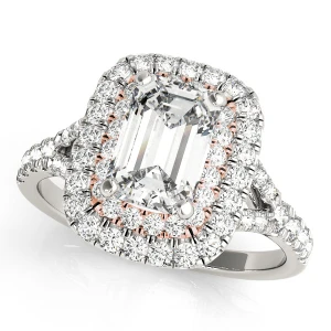 Kaiah Natural Diamond Rose Gold Halo Engagement Ring