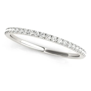 Rayn 0.12 Carat Natural Round cut Prong Three Quarter Eternity Diamond Ring