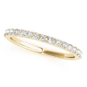 Rayana Lab-Created Yellow Gold Prong Three Quarter Eternity Diamond Ring