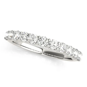 Egypt White Gold Prong Half Eternity Diamond Ring