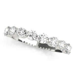 Agnes Lab-Created White Gold Prong Half Eternity Diamond Ring