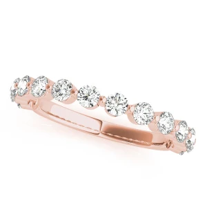 Lisbeth Lab Grown Rose Gold Prong Three Quarter Eternity Diamond Ring