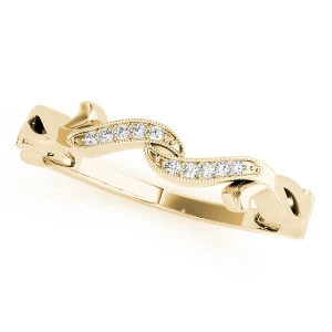 Chewa Natural Yellow Gold Diamond for Women Wedding Ring