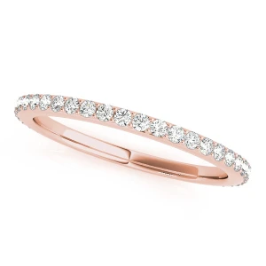 Bernice Lab Grown Rose Gold Prong Three Quarter Eternity Diamond Ring