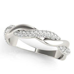Cosetta Lab-Created White Gold Pave set  Diamond for Women Wedding Ring