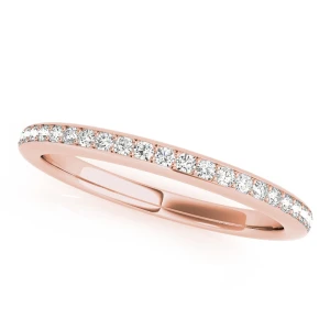 Layani Lab Grown Rose Gold Prong Three Quarter Eternity Diamond Ring