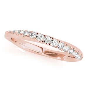 Afnan Lab Grown Rose Gold Prong Three Quarter Eternity Diamond Ring