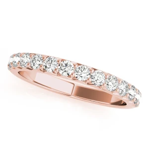 Jacinta Lab Grown Rose Gold Prong Three Quarter Eternity Diamond Ring
