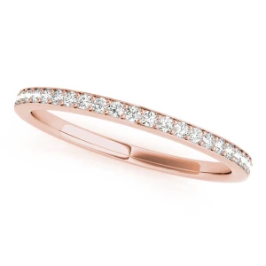 Kimiko Lab Grown Rose Gold Prong Three Quarter Eternity Diamond Ring