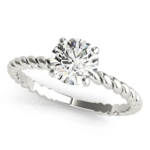 Nuwaira Natural Round cut 4 Prong  Solitaire Diamond Ring