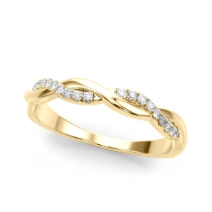  Cucu Natural Yellow Gold Diamond for Women Wedding Ring