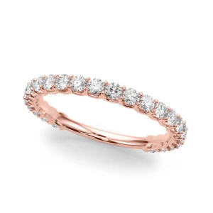 Kennadi Lab Grown Rose Gold Prong Three Quarter Eternity Diamond Ring