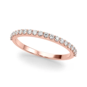 Kaliya Natural Rose Gold Prong Three Quarter Eternity Diamond Ring