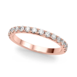 Joseline Natural Rose Gold Prong Three Quarter Eternity Diamond Ring