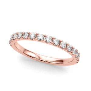 Jodi Natural Rose Gold Prong Three Quarter Eternity Diamond Ring