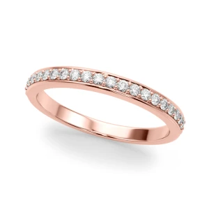 Jessenia Natural Rose Gold Prong Three Quarter Eternity Diamond Ring