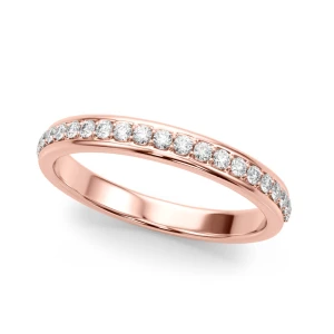 Jazara Lab Grown Rose Gold Prong Three Quarter Eternity Diamond Ring
