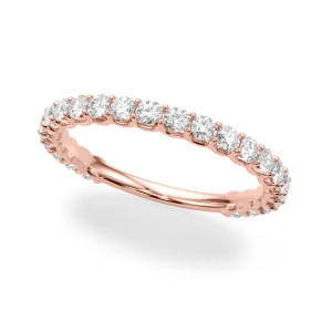 Jameson Lab Grown Rose Gold Prong Three Quarter Eternity Diamond Ring