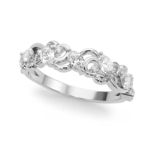 Lab-Created Diamond White Gold Prong-Set 