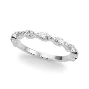 Lab-Created Diamond White Gold Prong-Set 