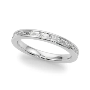 Selin Natural Platinum Channel-Set  Diamond Ring