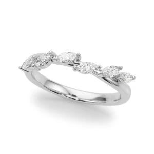 Lab-Created Diamond White Gold Prong-Set 
