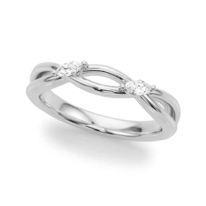 Lab-Created Diamond Marquise cut Prong-Set Two Stone