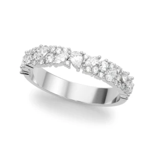 Lab-Created Diamond White Gold Prong-Set 