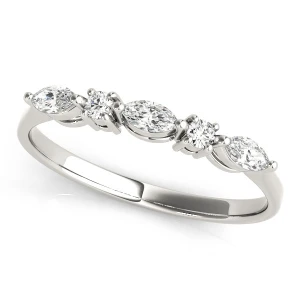 Malana Lab-Created White Gold Prong-Set  Diamond Ring