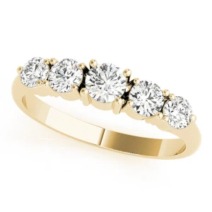 Tinsley Lab-Created Yellow Gold Prong 5 Stone Diamond Ring