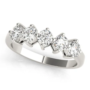 Shea 0.75 Carat Lab-Created Round cut Prong 5 Stone Diamond Ring