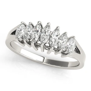 Tyleigh Lab-Created Marquise cut Prong-Set 7 Stone Diamond Ring