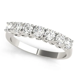Aiyana Lab-Created White Gold Prong 7 Stone Diamond Ring