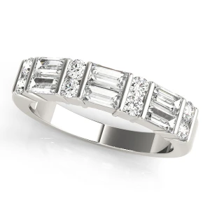 Morgana Lab-Created White Gold Bar-Set  Diamond Ring