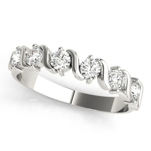 Lab-Created Bar-Set 5 Stone Diamond Ring