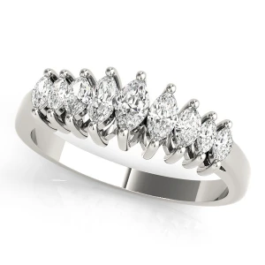 Elvina Lab-Created Diamond White Gold Prong-Set 