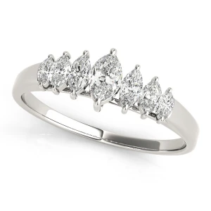 Pressley Lab-Created Marquise cut Prong-Set 7 Stone Diamond Ring