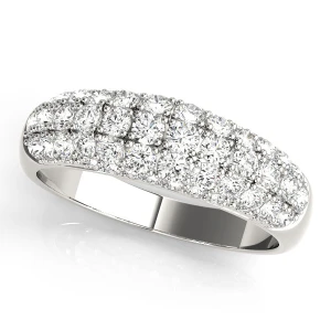 Measyn Lab-Created White Gold Pave-Set  Diamond Ring