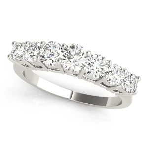 Aarya Lab-Created White Gold Prong 7 Stone Diamond Ring